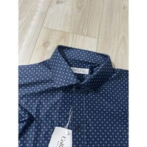 Collars And Co Featherweight Short Sleeve Polo Geometric Floral  M Relaxed